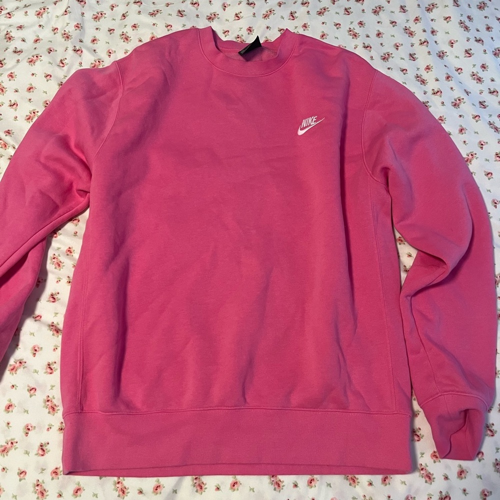 Pink Nike crew neck